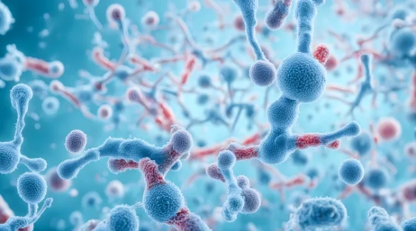 Мікроскопічні сині бактерії фону