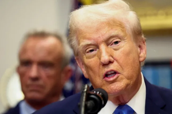 Президент США Дональд Трамп робить заяву в Білому домі, Вашингтон, округ Колумбія, США, 22 вересня 2025 року. REUTERS/Kevin Lamarque