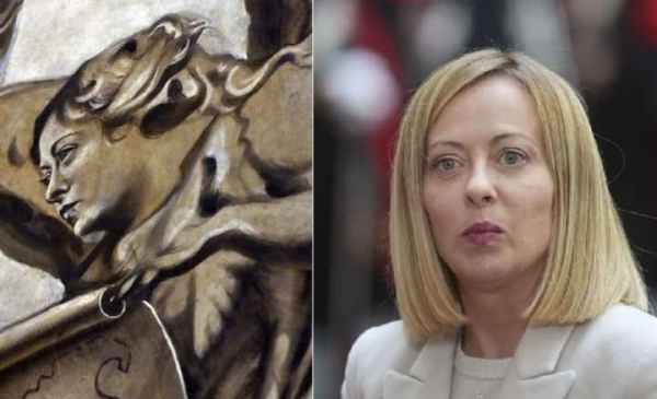 Замаскована пропаганда? Відновлена римська фреска зобразила янгола зі схожими на Мелоні рисами.