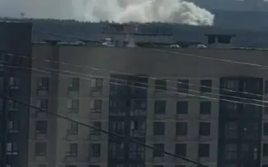 В Москві пожежа у вищому військовому училищі: відеокадри