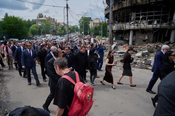Понад 70 дипломатам показали місце російського удару на Лукʼянівці у Києві