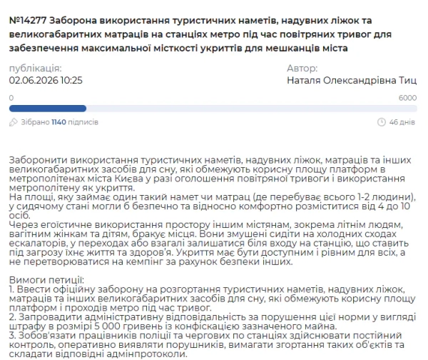 Петиція про метро