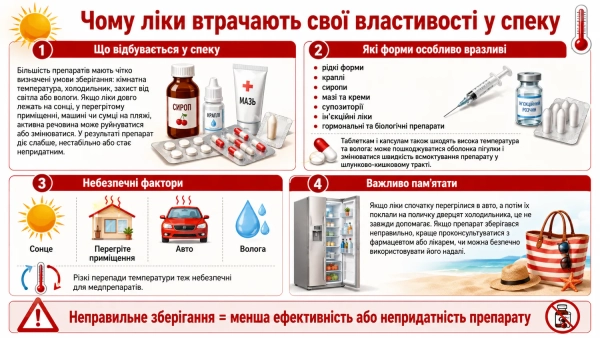 Зберігання ліків влітку