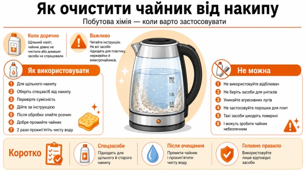 Спеціалізовані засоби для видалення накипу