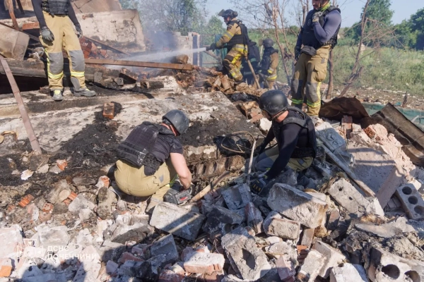Наслідки обстрілу селища Біленьке