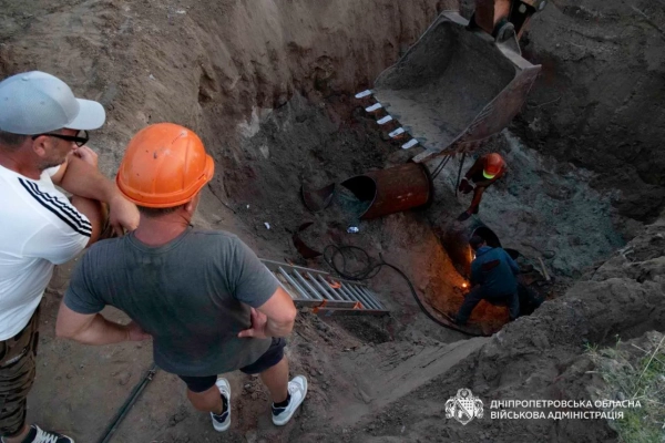 Марганець: Новий трубопровід відновить водопостачання міста