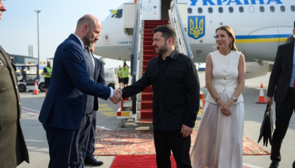 Зеленський прибув до Сербії, де відбудеться його зустріч з Вучичем.