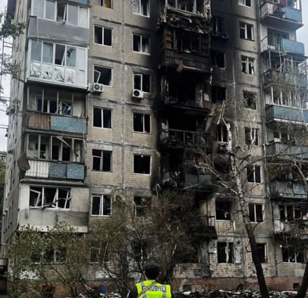 Пошкоджений будинок після атаки дрона